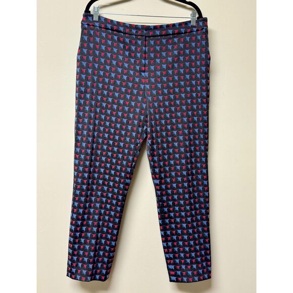 GIORGIO ARMANI Geometric Jacquard Tapered-Leg Pants, Sz 14 - Picture 3 of 10